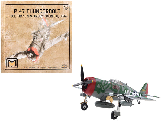 Republic P-47 Thunderbolt Fighter Aircraft "Lt. Col. Francis S. "Gabby" Gabreski" United States Army Air Forces 1/72 T&y Diecast Model by Militaria Die Cast