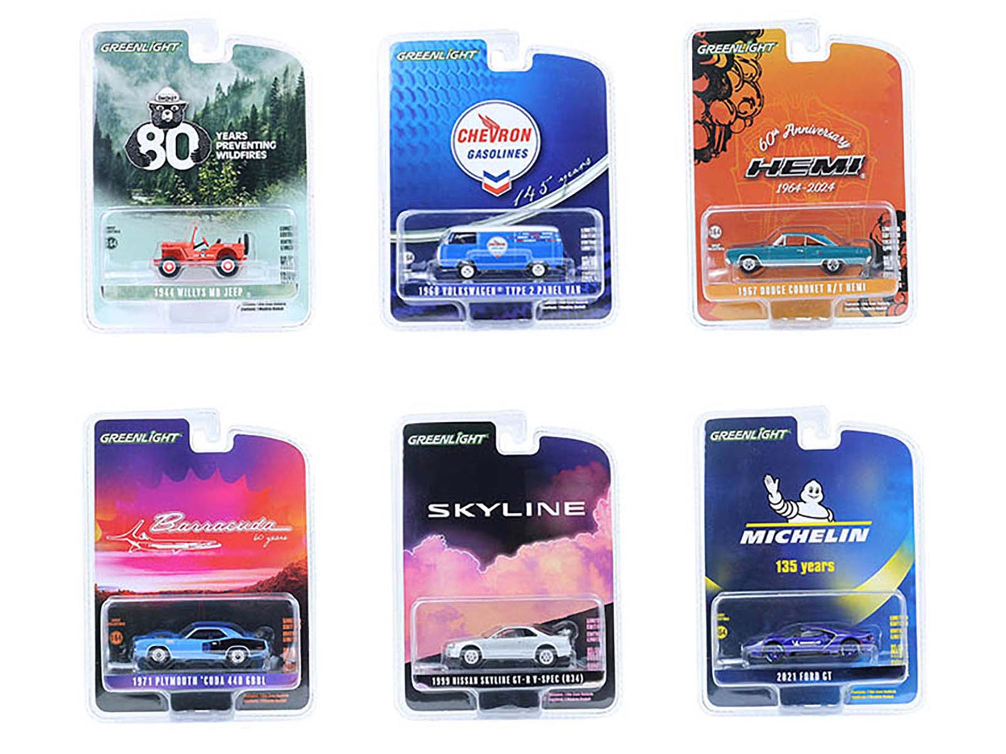 GreenLight "Anniversary Collection" Set of 6 pieces Series 17 1/64 Diecast Model Cars by <h2>"Anniversary Greenlight</h2> <p>High-quality car perfect for collectors and enthusiasts. Features detailed