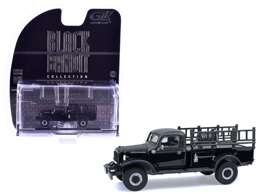 1946 Dodge Power Wagon Fire Truck Black "Black Bandit" Series 30 1/64 T&y Diecast Model Car by Greenlight