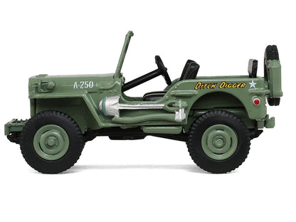 1942 Willy’s MB Jeep Olive Green "America 250 Edition" "Anniversary Collection" Series 18 1/64 T&y Diecast Model Car by Greenlight