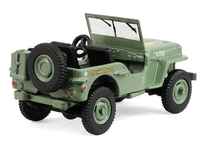 1942 Willy’s MB Jeep Olive Green "America 250 Edition" "Anniversary Collection" Series 18 1/64 T&y Diecast Model Car by Greenlight