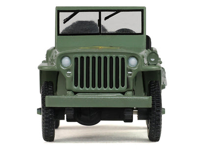 1942 Willy’s MB Jeep Olive Green "America 250 Edition" "Anniversary Collection" Series 18 1/64 T&y Diecast Model Car by Greenlight