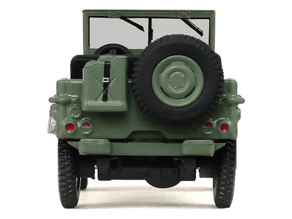 1942 Willy’s MB Jeep Olive Green "America 250 Edition" "Anniversary Collection" Series 18 1/64 T&y Diecast Model Car by Greenlight