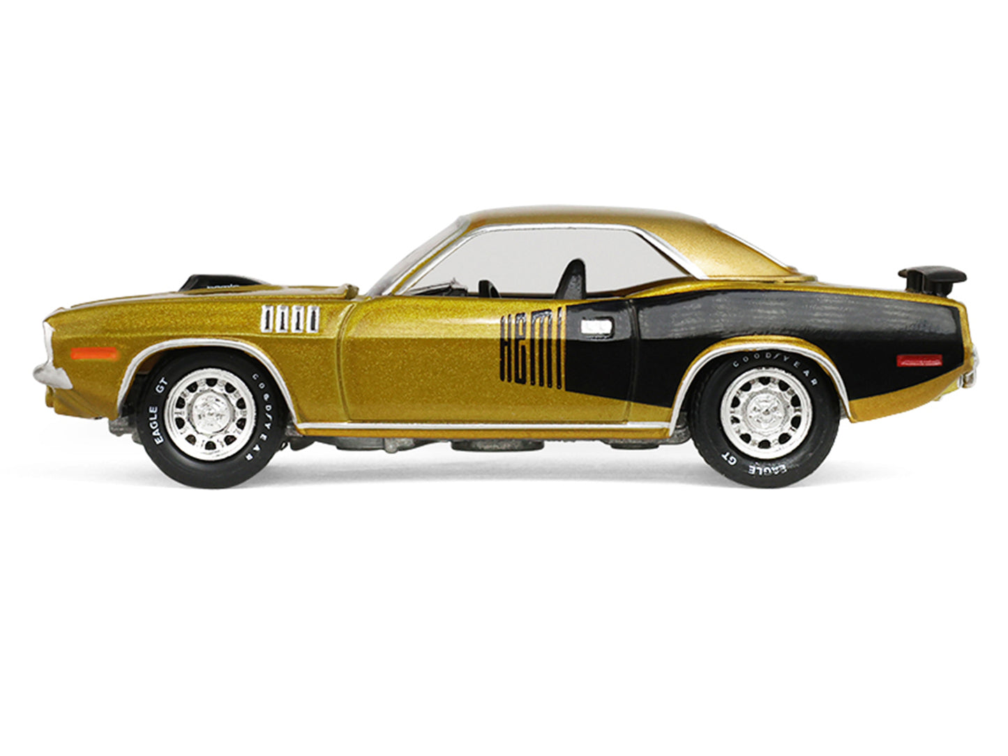 1971 Plymouth Hemi ‘Cuda Gold Metallic with Black Accents "America 250 Edition" "Anniversary Collection" Series 18 1/64 T&y Diecast Model Car by Greenlight