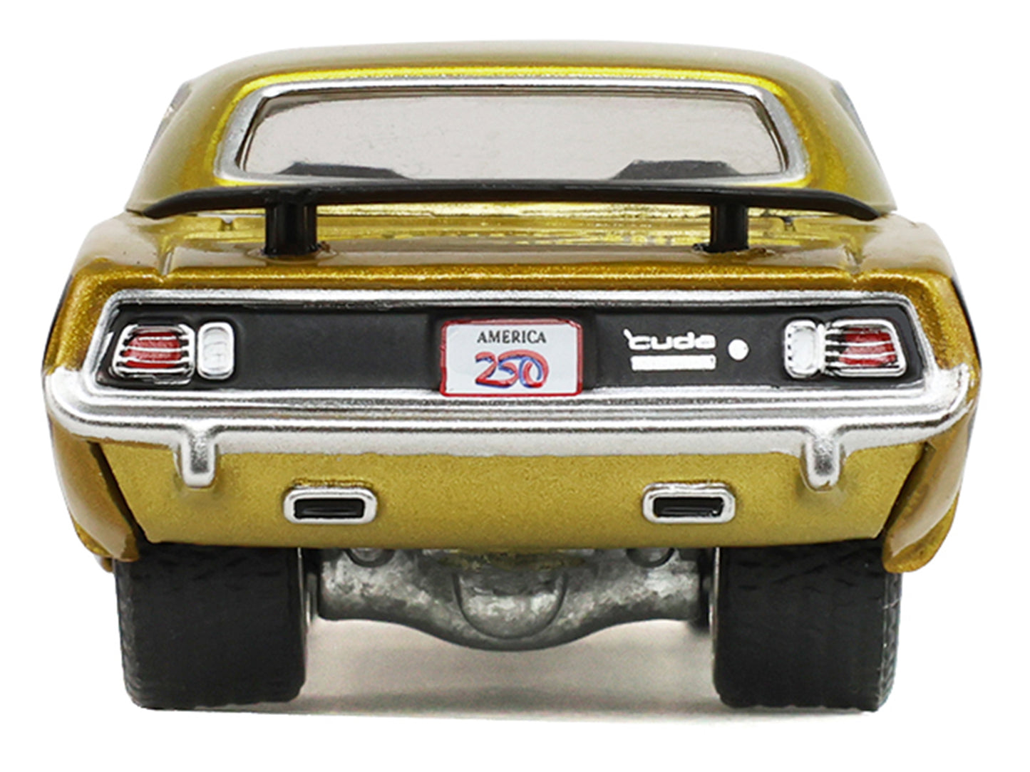1971 Plymouth Hemi ‘Cuda Gold Metallic with Black Accents "America 250 Edition" "Anniversary Collection" Series 18 1/64 T&y Diecast Model Car by Greenlight