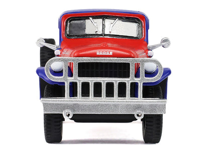1946 Dodge Power Wagon Pickup Truck Red White and Blue "America 250 Edition" "Anniversary Collection" Series 18 1/64 T&y Diecast Model Car by Greenlight