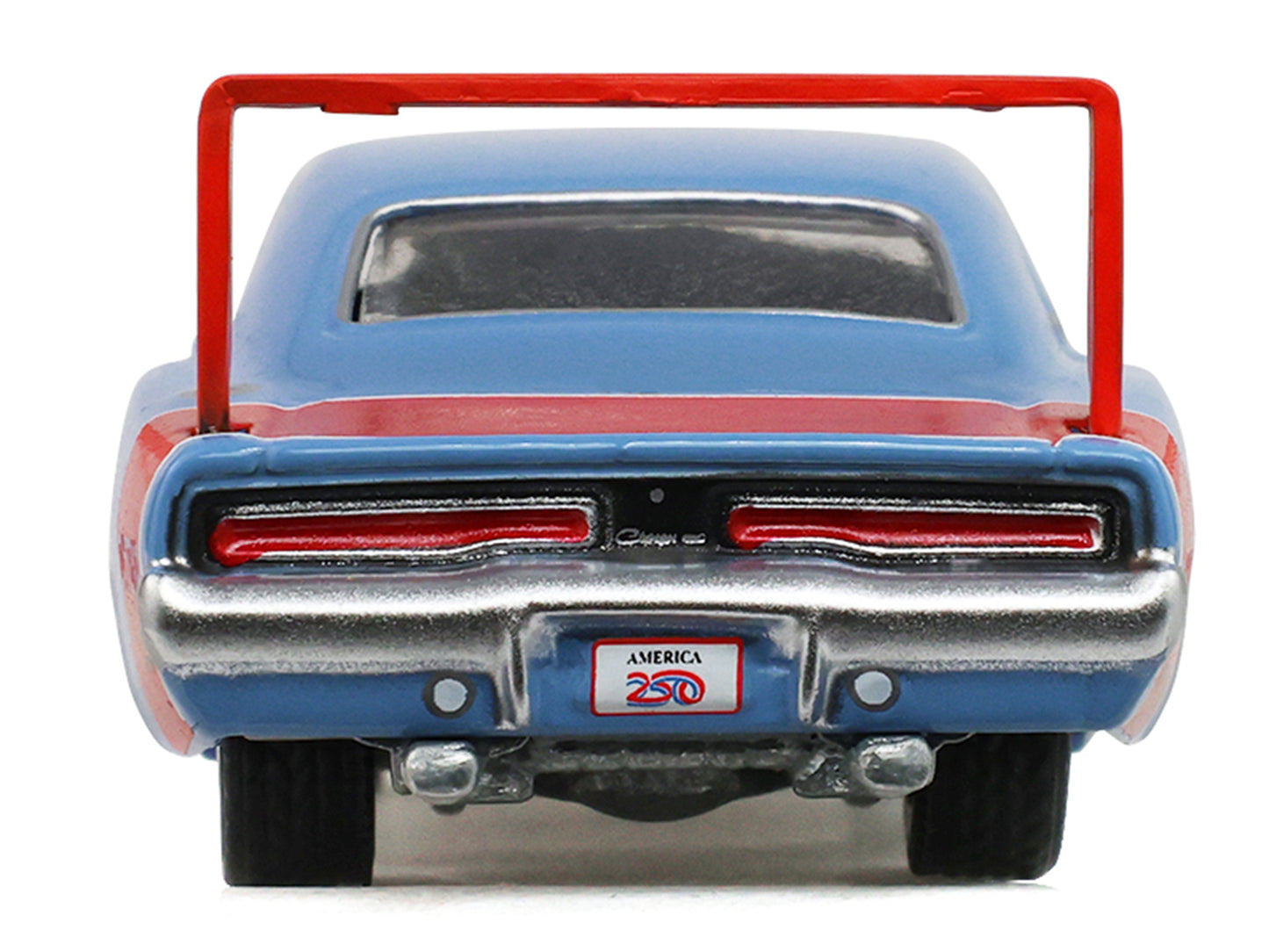 1969 Dodge Charger Daytona Blue with Red Stripes "America 250 Edition" "Anniversary Collection" Series 18 1/64 T&y Diecast Model Car by Greenlight