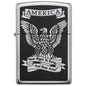 Zippo Windproof Lighter Black & L&M White Americana Eagle High Polish Chrome