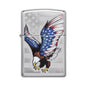 Zippo Windproof Lighter E-Star Award L&M w/Patriotic Eagle Flag High Polish Chrome