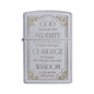 Zippo Windproof Lighter Serenity L&M Prayer Satin Chrome Finish
