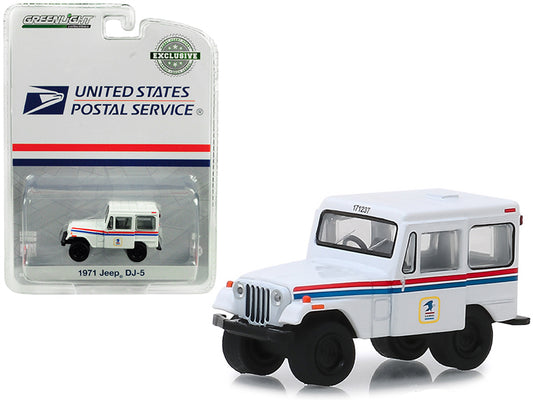 1971 Jeep DJ-5 White (USPS) 1/64 Diecast Model Car - Greenlight