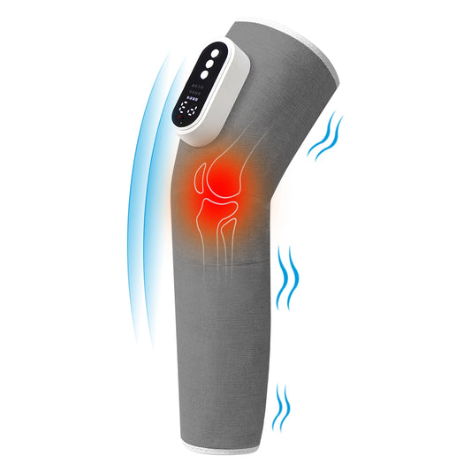 Cordless Leg Massager Air Compression With Heat Thigh Knee Calf 3 Modes Adjusta