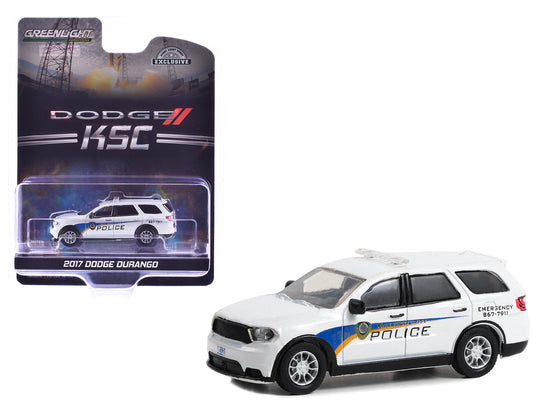 2017 Dodge Durango "Kennedy Space Center (KSC) Security Police Traffic Enforcement" White with Graphics "Hobby Exclusive" Series 1/64 T&y Diecast Model Car by Greenlight