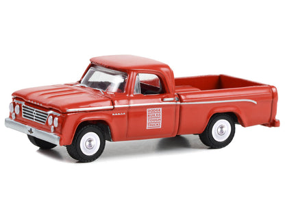 GreenLight 1963 Dodge D-100 Pickup Truck "47th International 500 Mile Sweepstakes - Indianapolis Official Truck" Red "Hobby Exclusive" Series 1/64 Diecast Model Car by <h2>1963 Greenlight</h2> <p>High