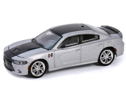 GreenLight 2018 Dodge Charger SRT 392 Silver Metallic with Black Stripe "Mr. Norm Heritage GSS Charger" "Hobby Exclusive" Series 1/64 Diecast Model Car by <h2>2018 Greenlight</h2> <p>High-quality perf