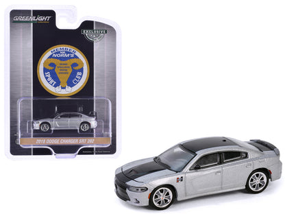 GreenLight 2018 Dodge Charger SRT 392 Silver Metallic with Black Stripe "Mr. Norm Heritage GSS Charger" "Hobby Exclusive" Series 1/64 Diecast Model Car by <h2>2018 Greenlight</h2> <p>High-quality perf