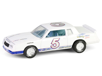 GreenLight 1983 Chevrolet Monte Carlo #5 "Hendrick Motorsports First Test Car Tribute" White with Blue Stripes and Interior "Hobby Exclusive" Series 1/64 Diecast Model by <h2>1983 Greenlight</h2> <p>H