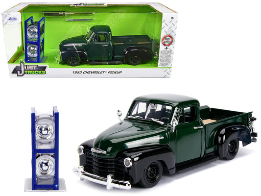 1953 Chevrolet 3100 Pickup Truck Green with Extra Wheels "Just Trucks" Series 1/24 Diecast Model Car by Jada <h2>1953 Jada</h2> <p>High-quality perfect for collectors and enthusiasts. Features detaile