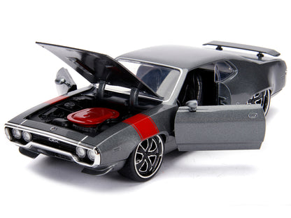 1972 Plymouth GTX 440 Metallic Gray with Red Stripe "Bigtime Muscle" 1/24 Diecast Model Car by Jada <h2>1972 Jada</h2> <p>High-quality perfect for collectors and enthusiasts. Features detailed interio
