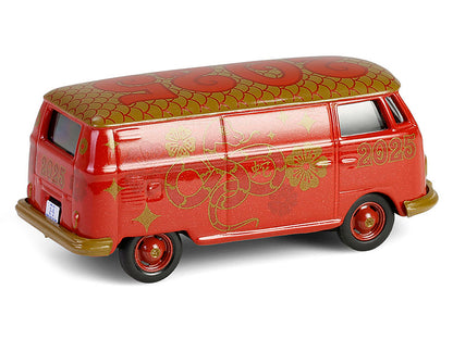 GreenLight Volkswagen Type 2 Panel Van "Chinese Zodiac 2025 Year of the Snake" Red with Graphics "Hobby Exclusive" Series 1/64 Diecast Model Car by <h2>Volkswagen Greenlight</h2> <p>High-quality perfe