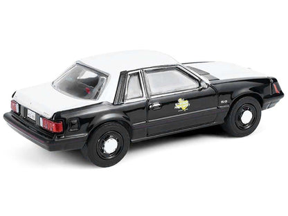 GreenLight 1982 Ford Mustang SSP "Texas Department of Public Safety Highway Patrol" Black with White Hood and Top "Hobby Exclusive" Series 1/64 Diecast Model Car by <h2>1982 Greenlight</h2> <p>High-qu