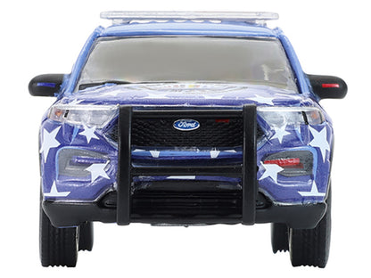 GreenLight 2022 Ford Police Interceptor Utility "Miami Department Hispanic Heritage Month" Blue with Graphics "Hobby Exclusive" Series 1/64 Diecast Model Car by <h2>2022 Greenlight</h2> <p>High-qualit