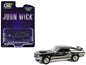 1969 Ford Mustang Boss 429 Silver Chrome Edition with Black Stripes "John Wick" (2014) Movie "Hobby Exclusive" Series 1/64 T&y Diecast Model Car by Greenlight