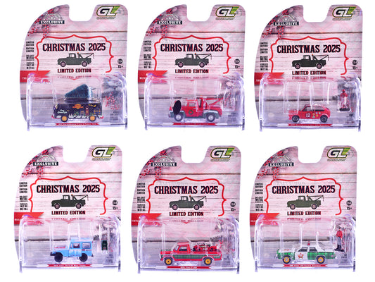 "Christmas 2025 Limited Edition" Set of 6 Cars 1/64 T&y Diecast Model Cars by Greenlight