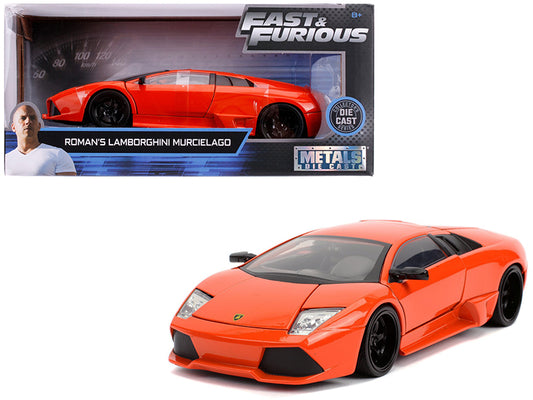 Roman's Lamborghini Murcielago Orange "Fast & Furious" Movie 1/24 Diecast Model Car by Jada <h2>Roman's Jada</h2> <p>High-quality perfect for collectors and enthusiasts. Features detailed interior ext