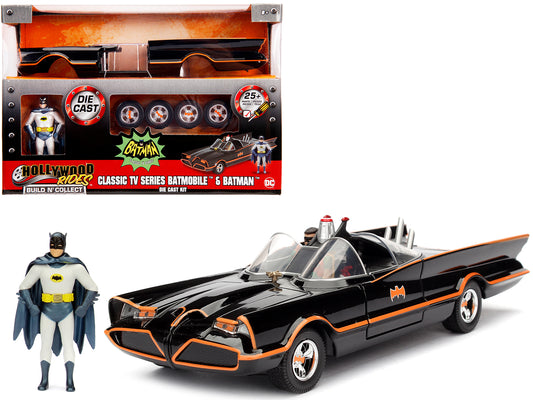 Model Kit Classic Batmobile Black Batman Diecast 1/24 Scale Model Kit - Jada