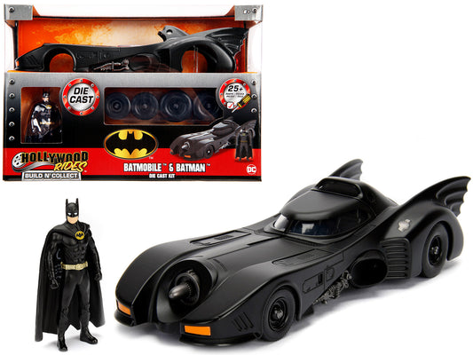 Model Kit Batmobile Matt Black Batman Diecast 1/24 Scale Model Kit - Jada