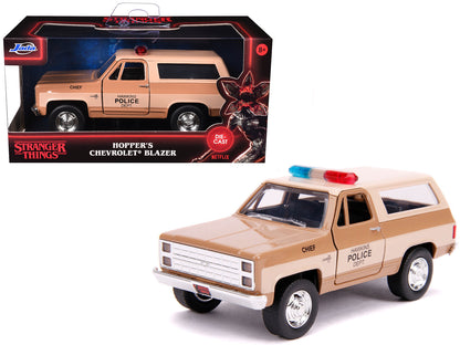 Hopper's Chevrolet Blazer "Hawkins Police Dept." "Stranger Things" (2016) TV Series "Hollywood Rides" 1/32 Diecast Model Car by Jada <h2>Hopper's Jada</h2> <p>High-quality perfect for collectors and e