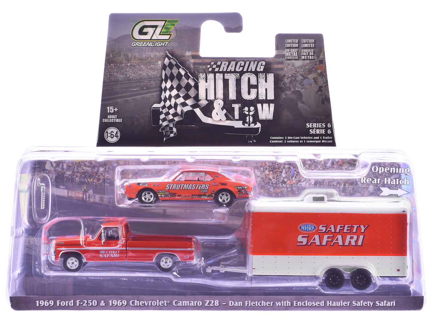 GreenLight "Racing Hitch & Tow" Series #6 Set of 3 pieces 1/64 Diecast Model Cars by <h2>"Racing Greenlight</h2> <p>High-quality car perfect for collectors and enthusiasts. Features detailed interior