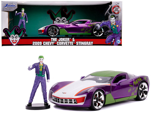 2009 Chevrolet Corvette Stingray with Joker Diecast Figurine "DC Comics" Series 1/24 Model Car by Jada <h2>2009 Jada</h2> <p>High-quality perfect for collectors and enthusiasts. Features detailed inte
