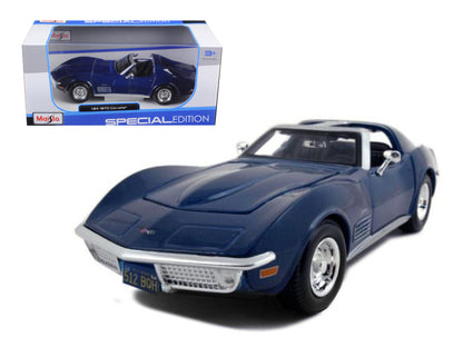 1970 Chevrolet Corvette Blue 1/24 T&y Diecast Model Car by Maisto