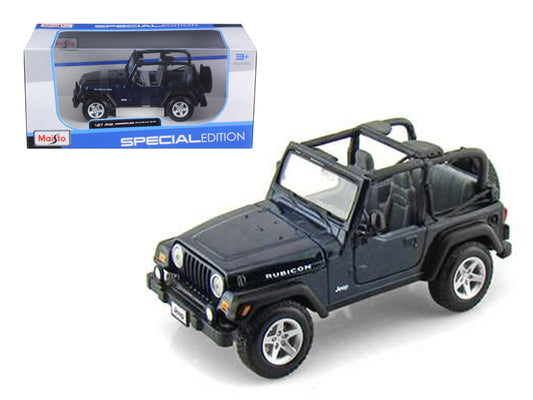 Jeep Wrangler Rubicon Dark Blue 1/27 Diecast Model Car - Maisto