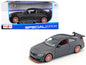 BMW M4 GTS Gray with Carbon Top and Orange Wheels 1/24 Diecast Model Car by Maisto