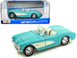 1957 Chevrolet Corvette Convertible Turquoise 1/24 T&y Diecast Model Car by Maisto