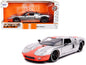 2005 Ford GT Silver with Orange Stripe "Bigtime Muscle" 1/24 Diecast Model Car by Jada <h2>2005 Jada</h2> <p>High-quality perfect for collectors and enthusiasts. Features detailed interior exterior cr