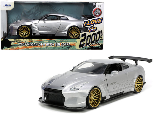 2009 Nissan GT-R (R35) Ben Sopra Silver "I Love the 2000's" Series 1/24 Diecast Model Car by Jada <h2>2009 Jada</h2> <p>High-quality perfect for collectors and enthusiasts. Features detailed interior