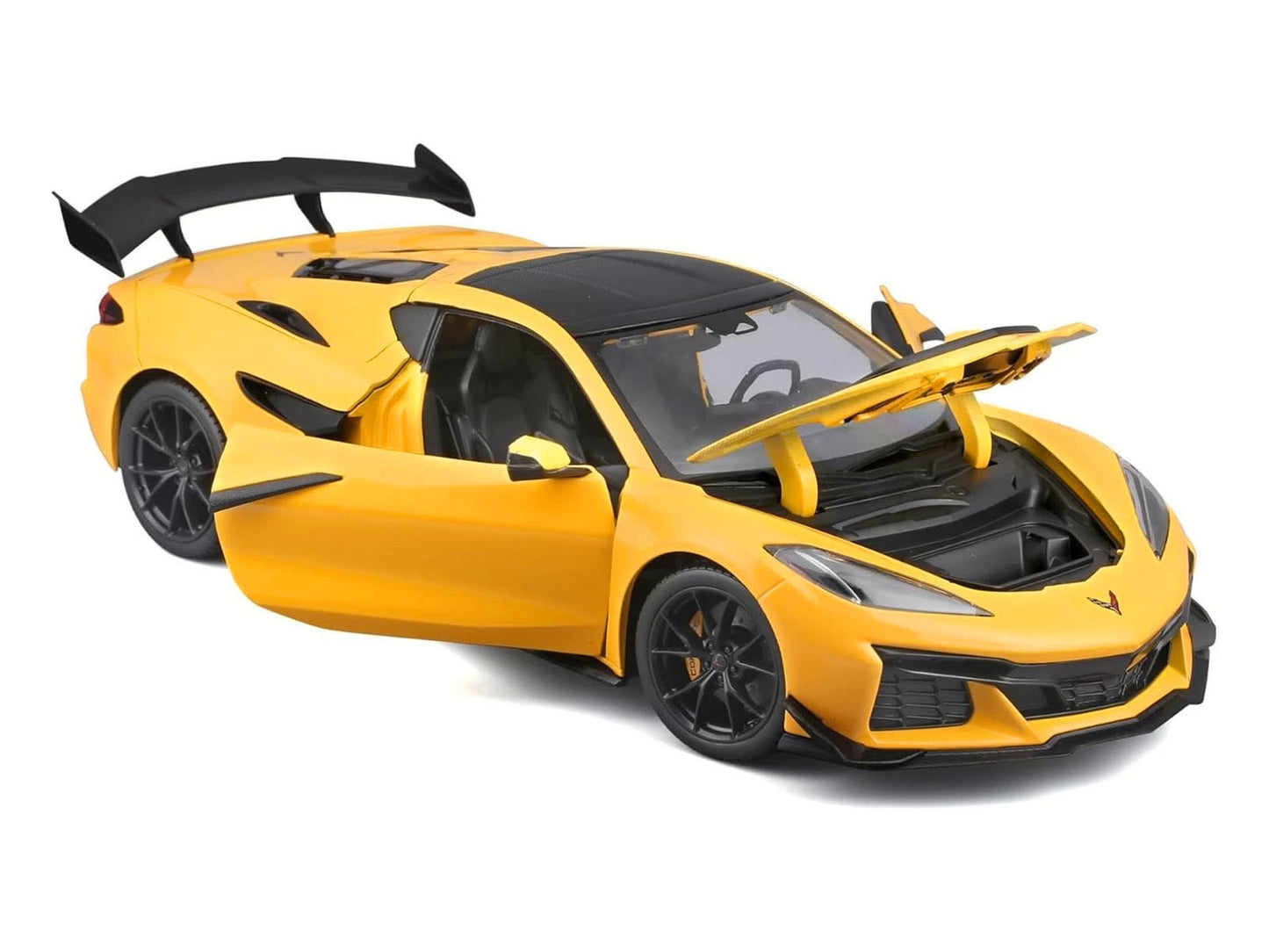 Chevrolet Corvette ZR1 Coupe Yellow with Carbon Top "Special Edition" Series 1/18 T&y Diecast Model Car by Maisto