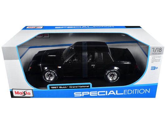 1987 Buick Grand National Black "Special Edition" Series 1/18 T&y Diecast Model Car by Maisto