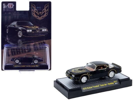 1978 Pontiac Firebird Trans Am Black with Hood Graphics Limited Edition to 12650 pieces Worldwide 1/64 T&y Diecast Model Car by M2 Machines
