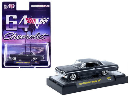 1964 Chevrolet Impala SS Black Metallic 1/64 Diecast Model Car by M2 Machines