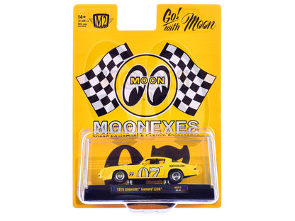 1979 Chevrolet Camaro Z/28 Yellow Black Hood 1/64 Diecast Model Car - M2