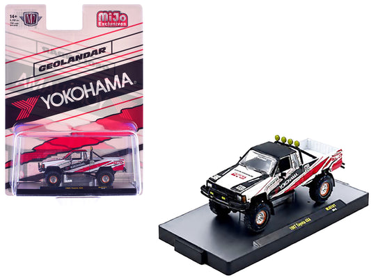 1985 Toyota SR5 4×4 Pickup Truck #85 White Black Red 1/64 Diecast Model - M2