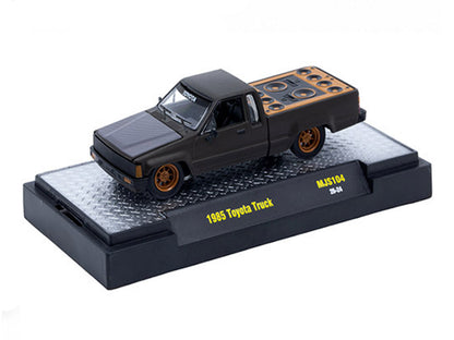 1985 Toyota SR5 Pickup Truck Matt Gray Carbon 1/64 Diecast Model - M2