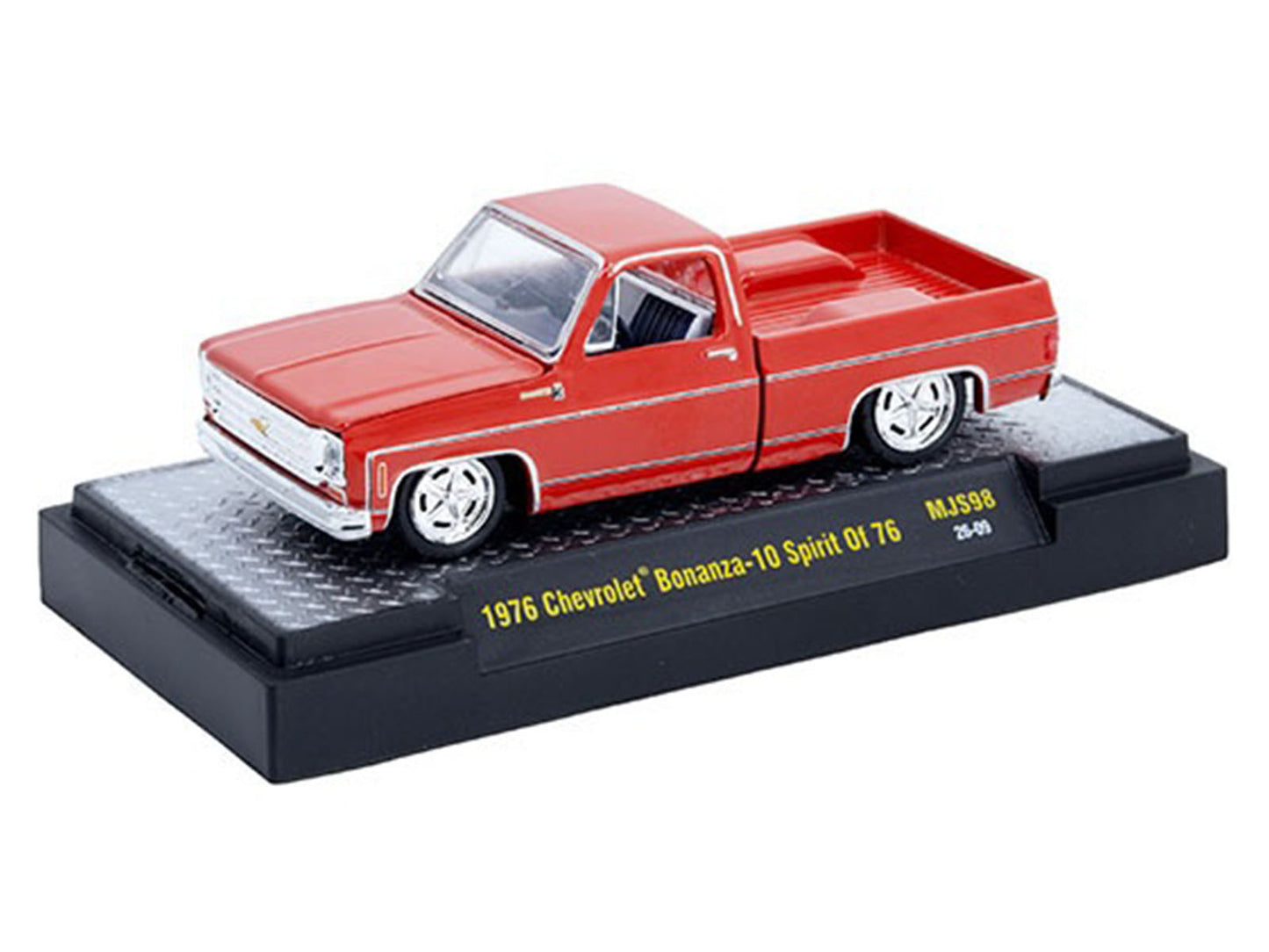 1976 Chevrolet Silverado Bonanza-10 Pickup Truck "Spirit of '76" Red Limited Edition to 12750 pieces Worldwide 1/64 Diecast Model Car by M2 Machines