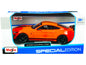 2020 Ford Mustang Shelby GT500 Bright Orange with Black Stripes 1/24 Diecast Model Car by Maisto