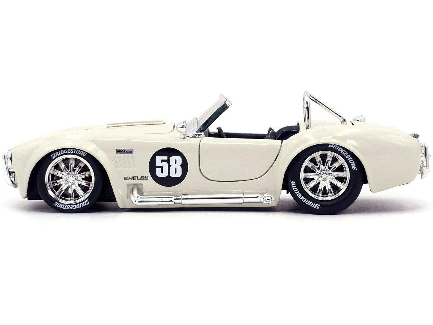 1965 Shelby Cobra 427 S/C #58 Cream "Bigtime Muscle" 1/24 Diecast Model Car by Jada <h2>1965 Jada</h2> <p>High-quality perfect for collectors and enthusiasts. Features detailed interior exterior craft